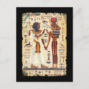 Carte Postale Murale mural hiéroglyphique égyptien Culture égypt