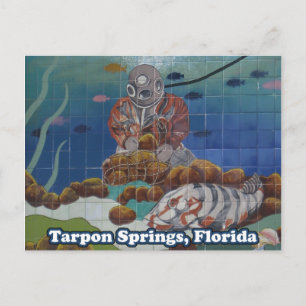 Carte postale murale Tarpon Springs Sponge Diver