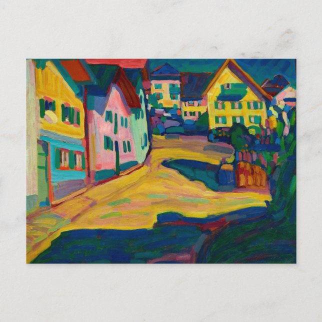 Carte Postale Murnau, Burggrabenstrasse, 1908 par Wassily Kandin (Devant)
