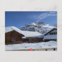 Mürren, Suisse. Chalets vintages d'hiver
