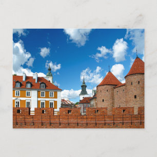 Carte Postale Murs de la ville de Varsovie Pologne