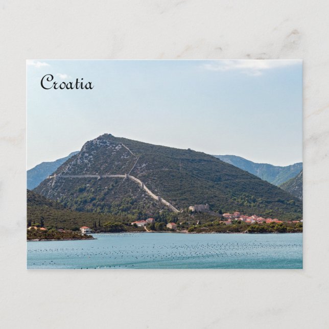 Carte Postale Murs de Ston - Dalmatie, Croatie (Devant)