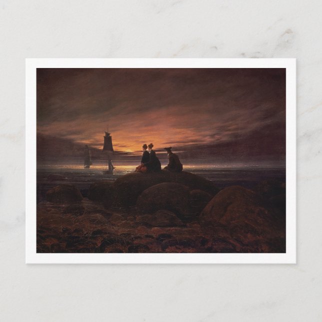 Carte Postale Musardez l'augmentation au-dessus de la mer, 1822 (Devant)
