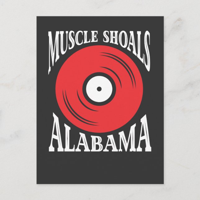 Carte Postale Muscle Shows Alabama - Musique Vinyl Record Cadeau (Devant)