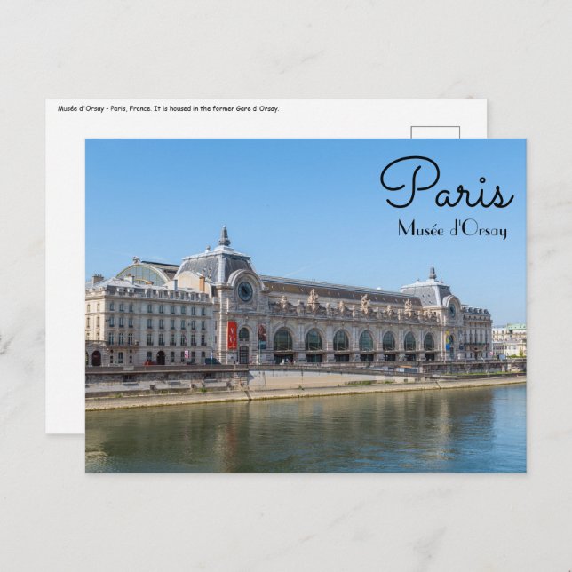 Carte Postale Musée d'Orsay célèbre - Paris, France, Europe (Devant / Derrière)