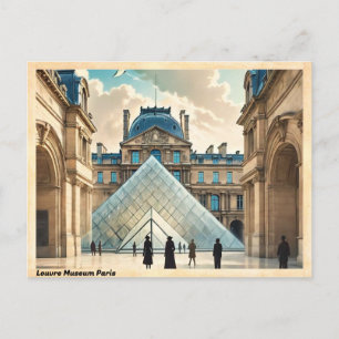 Carte Postale Musée du Louvre Paris Vintage voyage