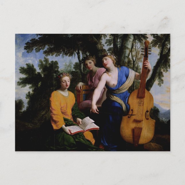Carte Postale Muses Melpomene, Erato et Polymnia, 1652-55 (Devant)