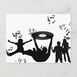 Carte Postale Music Disco Danse du peuple