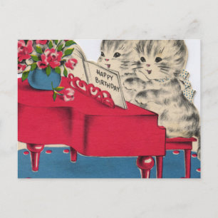 Carte Postale Musical Anniversaire Kittens