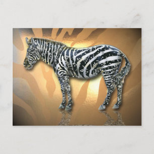 Carte postale musicale Zebra