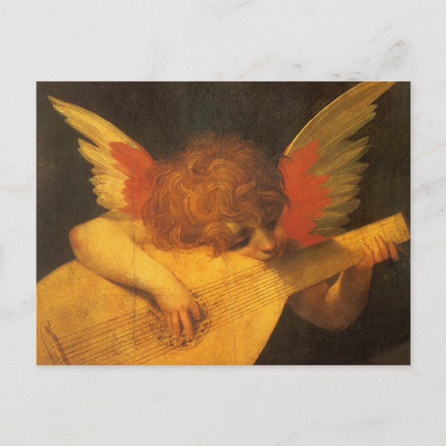 Carte Postale Musicien Angel Lecture par Rosso Fiorentino (Devant)