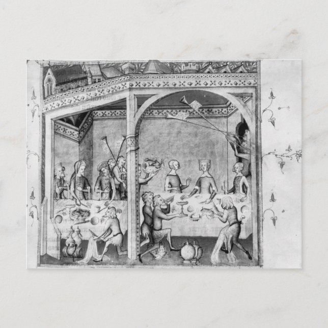 Carte Postale Musiciens amusant à un banquet (Devant)