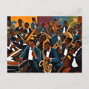 Carte Postale Musiciens de jazz
