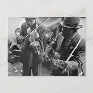 Carte Postale Musiciens de rue West Memphis, 1935