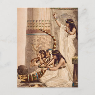 Carte Postale Musiciens du temple égyptien antique 