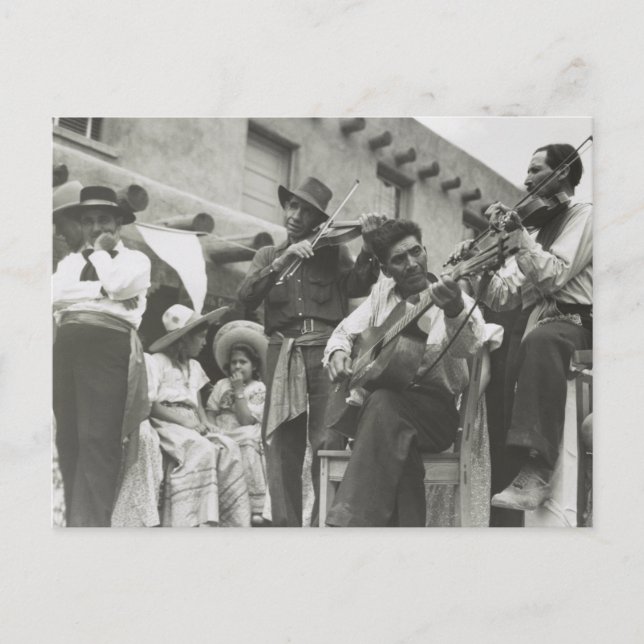 Carte Postale Musiciens mexicains américains de Fiesta Taos NM (Devant)