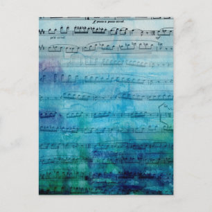 Carte Postale Musique Blue Mood