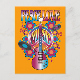 Carte Postale Musique D'Amour De La Paix