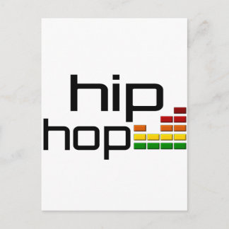 Carte Postale Musique de hip hop avec l'égaliseur stéréo