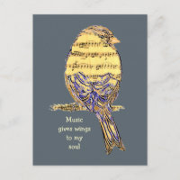 Musique donne mes ailes musicales Note Bird