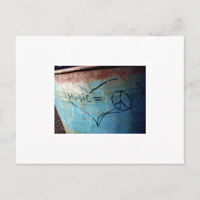 Carte Postale musique égale paix (Devant)