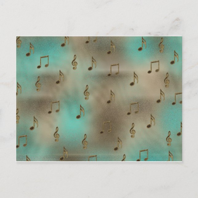 Carte Postale Musique et notes (Devant)