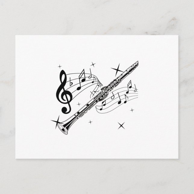 Carte Postale Musique flute | Flutist Musical Instrument Cadeau (Devant)