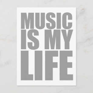 Carte Postale Musique Is My Life - Emo Alternative Grunge Rock