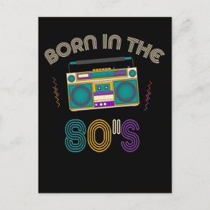 Carte Postale Musique Old School des Années 80 Fête d'anniversai