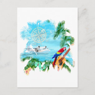 Carte Postale Musique tropicale de plage