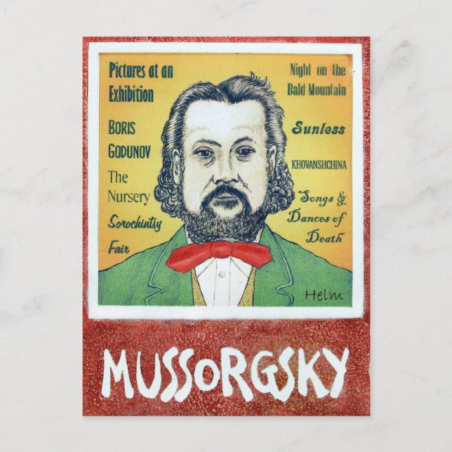 Carte Postale Mussorgsky (Devant)