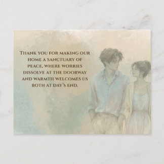 Carte Postale Mutual Gratitude Love Quote Postcard | Gentle Pres