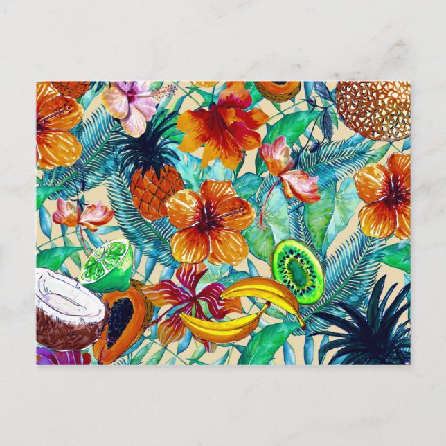 Carte Postale My Aloha Tropical Fruit and Jungle Flower Garden (Devant)