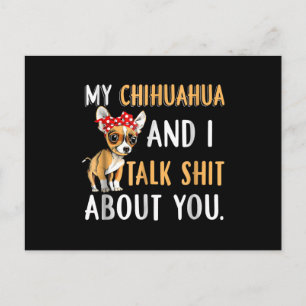 Carte Postale My Chihuahua And I Talk About You Amoureux des chi
