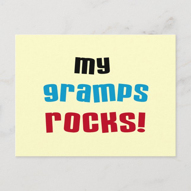 Carte Postale My Gramps Rocks T-shirts et cadeaux (Devant)