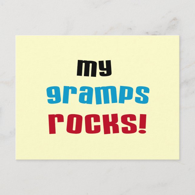 Carte Postale My Gramps Rocks T-shirts et cadeaux (Devant)