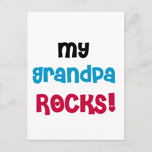 Carte Postale My Grand-pa Rocks Tshirts et cadeaux (Devant)
