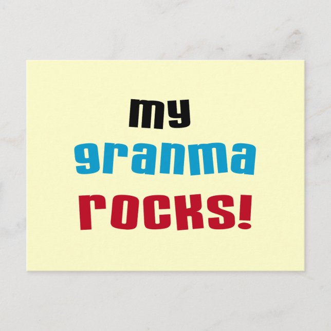Carte Postale My Granma Rocks T-shirts et cadeaux (Devant)