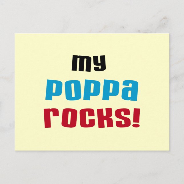 Carte Postale My Poppa Rocks Tshirts et cadeaux (Devant)