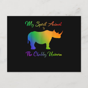 Carte Postale My Spirit Animal The Chubby Unicorn Rhino
