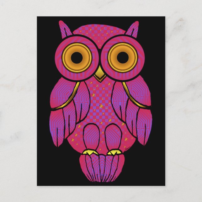 Carte postale My$t Owl Midnight (Devant)