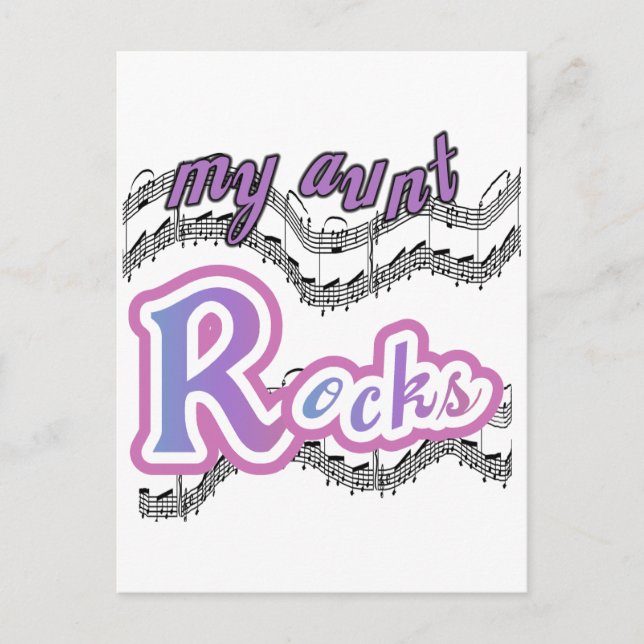Carte Postale My Tunt Rocks Tshirts et cadeaux (Devant)