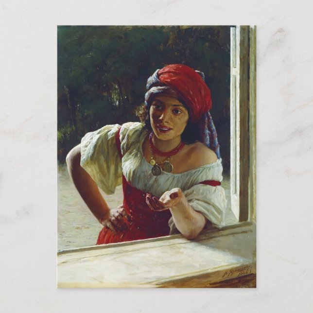 Carte Postale Mykola Yaroshenko - Femme tzigane (Devant)