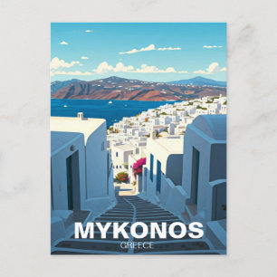 Carte Postale Mykonos Grèce Cyclades Rue de Voyage