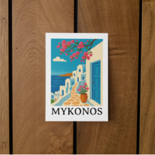 Carte Postale Mykonos Grèce Voyage Vintage - Art Coloré