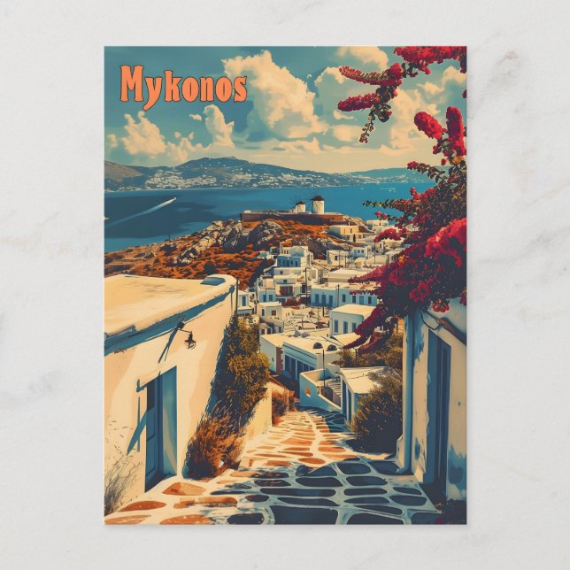 Carte Postale Mykonos Vintage (Devant)