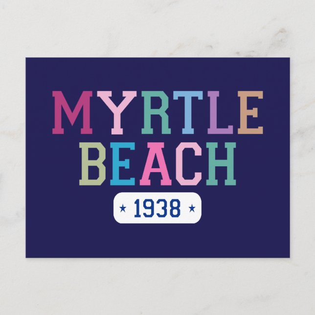 Carte Postale Myrtle Beach 1938 (Devant)