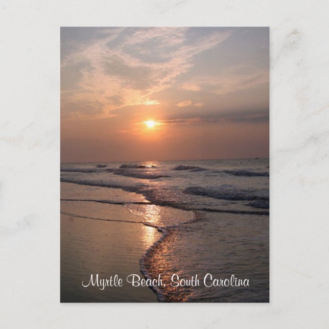 Carte Postale Myrtle Beach SC Sunrise Over Ocean Post Card (Devant)