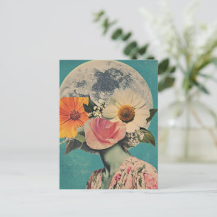 Carte Postale Mystère florissant sous la lune
