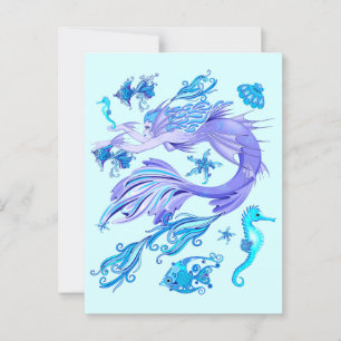 Carte Postale Mystic Fairy Purple Créature Carreaux en céramique